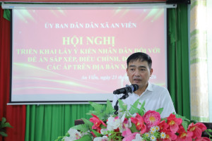 Hội nghị triển khai lấy ý kiến Nhân dân đối với Đề án sắp xếp, điều chỉnh, đổi tên các ấp trên địa bàn xã An Viễn