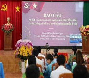 Xã An Viễn tham gia Hội nghị Sơ kết mô hình tổ chức tổng thể hệ thống chính trị