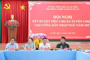 Hội nghị xét duyệt tiêu chuẩn tuyển chọn, gọi công dân nhập ngũ năm 2027