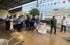 Ban Kinh tế- Ngân sách HĐND xã khảo sát tiến độ thực hiện...