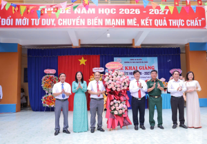 Trường Tiểu học- THCS Nguyễn Bá Ngọc long trọng tổ chức Lễ khai giảng năm học 2026- 2027