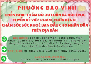 TRIỂN KHAI THĂM DÒ DƯ LUẬN XÃ HỘI TRỰC TUYẾN VỀ VIỆC KHÁM,...