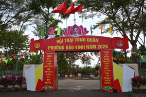 Phường Bảo Vinh: Rộn ràng không khí chuẩn bị Hội trại tòng quân và Lễ giao, nhận quân năm 2026