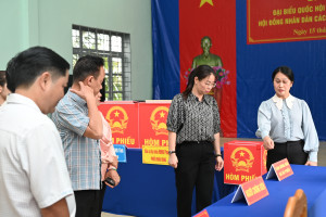 Đoàn kiểm tra số 01, Ban bầu cử đại biểu Quốc hội khóa XVI Đơn vị bầu cử số 4 kiểm tra công tác chuẩn bị bầu cử tại phường Bảo Vinh