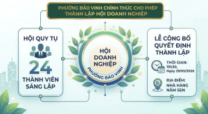 PHƯỜNG BẢO VINH CHÍNH THỨC CHO PHÉP THÀNH LẬP HỘI DOANH NGHIỆP