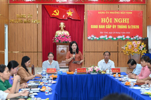 Đảng ủy phường Bảo Vinh giao ban cấp ủy tháng 5/2026