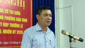 Đại biểu HĐND phường Bảo Vinh tiếp xúc cử tri khu phố Ruộng Hời