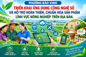 PHƯỜNG BẢO VINH TRIỂN KHAI ỨNG DỤNG CÔNG NGHỆ SỐ VÀ HỖ TRỢ HOÀN THIỆN, CHUẨN HÓA SẢN PHẨM LĨNH VỰC NÔNG NGHIỆP TRÊN ĐỊA BÀN.