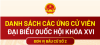 Danh sách các ứng cử viên đại biểu Quốc hội khóa XVI - Đơn vị bầu cử số 2 tỉnh Đồng Nai