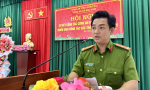 Công an xã Bàu Hàm sơ kết 6 tháng đầu năm 2025