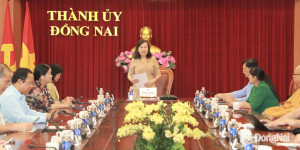 Thường trực Thành ủy Đồng Nai gặp mặt đoàn đại biểu tham dự Đại hội đại biểu MTTQ Việt Nam lần thứ XI