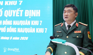 Công bố quyết định đổi tên Bộ Chỉ huy Quân sự thành phố Đồng Nai