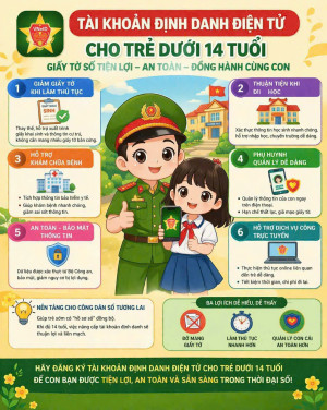 THÔNG BÁO: VỀ VIỆC LÀM ĐỊNH DANH ĐIỆN TỬ CHO TRẺ EM TỪ 6 ĐẾN 14 TUỔI TRÊN ĐỊA BÀN XÃ BÀU HÀM