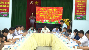 THƯỜNG TRỰC ĐẢNG ỦY XÃ BÀU HÀM LÀM VIỆC VỚI UBND XÃ VỀ TIẾN ĐỘ XÂY DỰNG NÔNG THÔN MỚI
