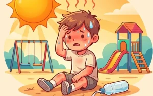 Nguy cơ say nắng, say nóng khi trẻ vui chơi ngoài trời