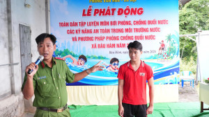 XÃ BÀU HÀM TỔ CHỨC THÀNH CÔNG LỄ PHÁT ĐỘNG TOÀN DÂN TẬP LUYỆN MÔN BƠI PHÒNG, CHỐNG ĐUỐI NƯỚC NĂM 2026