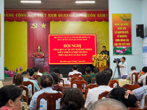 BAN CHỈ HUY QUÂN SỰ XÃ BÀU HÀM TỔ CHỨC HỘI NGHỊ CÔNG BỐ CÁC QUYẾT ĐỊNH BỔ NHIỆM, MIỄN NHIỆM ẤP ĐỘI TRƯỞNG