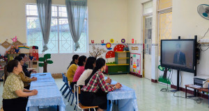 CB- Đảng viên tham gia học tập NQ Hội nghị lần thứ tư BCHTW Đảng khoá XIV