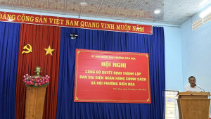 Đồng chí Thái Thanh Phong – Phó Bí thư Đảng ủy, Chủ tịch UBND phường phát biểu