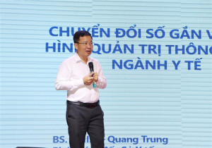 Ông Lê Quang Trung, Phó Giám đốc Sở Y tế Đồng Nai tham luận vấn đề về mô hình quản trị thông minh ngành Y tế