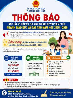 Thông báo nộp hồ sơ viên chức