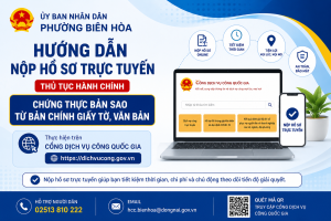HƯỚNG DẪN NỘP HỒ SƠ TRỰC TUYẾN THỦ TỤC CHỨNG THỰC BẢN SAO TỪ BẢN CHÍNH