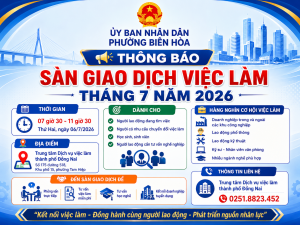 Thông báo tổ chức Sàn giao dịch việc làm tháng 7 năm 2026