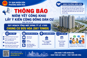 Thông báo niêm yết công khai lấy ý kiến cộng đồng dân cư