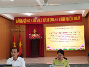THƯỜNG TRỰC ĐẢNG ỦY PHƯỜNG BIÊN HÒA LÀM VIỆC VỚI TỔ NỘI...