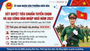 Phường Biên Hòa triển khai xét duyệt tiêu chuẩn tuyển chọn...