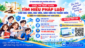UBND PHƯỜNG BIÊN HÒA THÔNG BÁO THAM GIA CUỘC THI TRỰC TUYẾN...