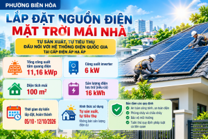 ☀️ THÔNG TIN VỀ LẮP ĐẶT NGUỒN ĐIỆN MẶT TRỜI MÁI NHÀ TỰ SẢN...