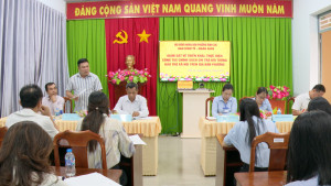 Ban Kinh tế - Ngân sách HĐND phường Bình Lộc giám sát về triển khai, thực hiện công tác chính sách chi trả đối tượng bảo trợ xã hội