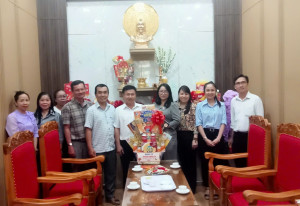 Lãnh đạo Đảng Uỷ Thăm, chúc tết các phòng chuyên môn, đơn vị...