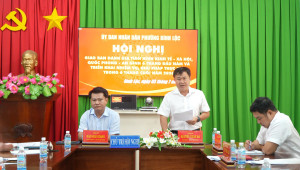Phường Bình Lộc đanh giá kết quả 6 tháng đầu kinh tế xã hội, Quốc phòng - an ninh