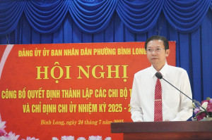 Đảng uỷ UBND phường Bình Long công bộ quyết định thành lập các Chi bộ trực thuộc