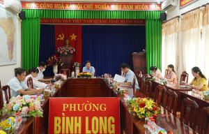 CHỦ TỊCH UBND PHƯỜNG ĐẶNG HOÀNG THÁI CHỦ TRÌ HỌP CHUẨN BỊ ĐẠI HỘI ĐẢNG BỘ UBND PHƯỜNG BÌNH LONG