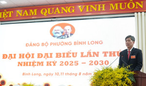 Phiên thứ nhất Đại hội đại biểu Đảng bộ phường Bình Long lần thứ I, nhiệm kỳ 2025 – 2030