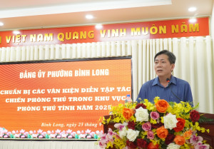 BÌNH LONG HỌP CHUẨN BỊ HỆ THỐNG VĂN KIỆN DIỄN TẬP TÁC CHIẾN PHÒNG THỦ