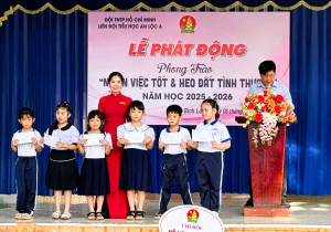 LIÊN ĐỘI TIỂU HỌC AN LỘC A PHÁT ĐỘNG PHONG TRÀO “NGHÌN VIỆC TỐT” VÀ “HEO ĐẤT TÌNH THƯƠNG”