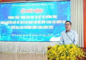 BÌNH LONG PHÁT ĐỘNG PHONG TRÀO “BÌNH DÂN HỌC VỤ SỐ”
