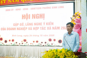 BÌNH LONG GẶP GỠ, LẮNG NGHE, TRAO ĐỔI VỚI DOANH NGHIỆP, HỢP TÁC XÃ