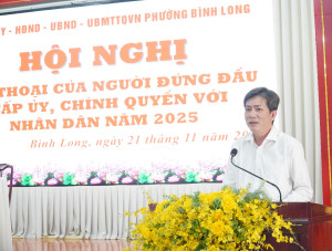 Bình Long đối thoại giữa người đứng đầu cấp uỷ, chính quyền với nhân dân
