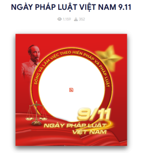 KHUNG AVATAR CHÀO MỪNG NGÀY PHÁP LUẬT VIỆT NAM 09-11