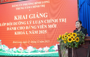 PHƯỜNG BÌNH LONG VÀ AN LỘC BỒI DƯỠNG LÝ LUẬN CHÍNH TRỊ CHO ĐẢNG VIÊN MỚI