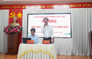 PHƯỜNG BÌNH LONG GIAO BAN KHU PHỐ QUÝ IV NĂM 2025