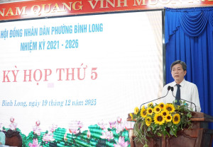 Kỳ họp thứ 5 HĐND phường Bình Long, nhiệm kỳ 2021 - 2026