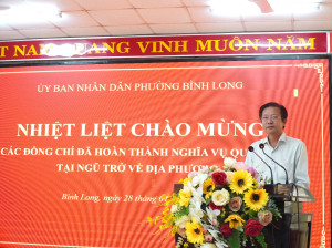 Phường Bình Long chào đón 52 quân nhân hoàn thành nghĩa vụ quân sự về địa phương