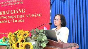 Khai giảng lớp bồi dưỡng nhận thức về Đảng tại Trung tâm chính trị Bình Long.