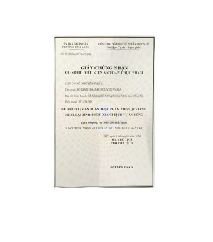 Về việc tiếp nhận hồ sơ cấp Giấy chứng nhận cơ sở đủ điều...